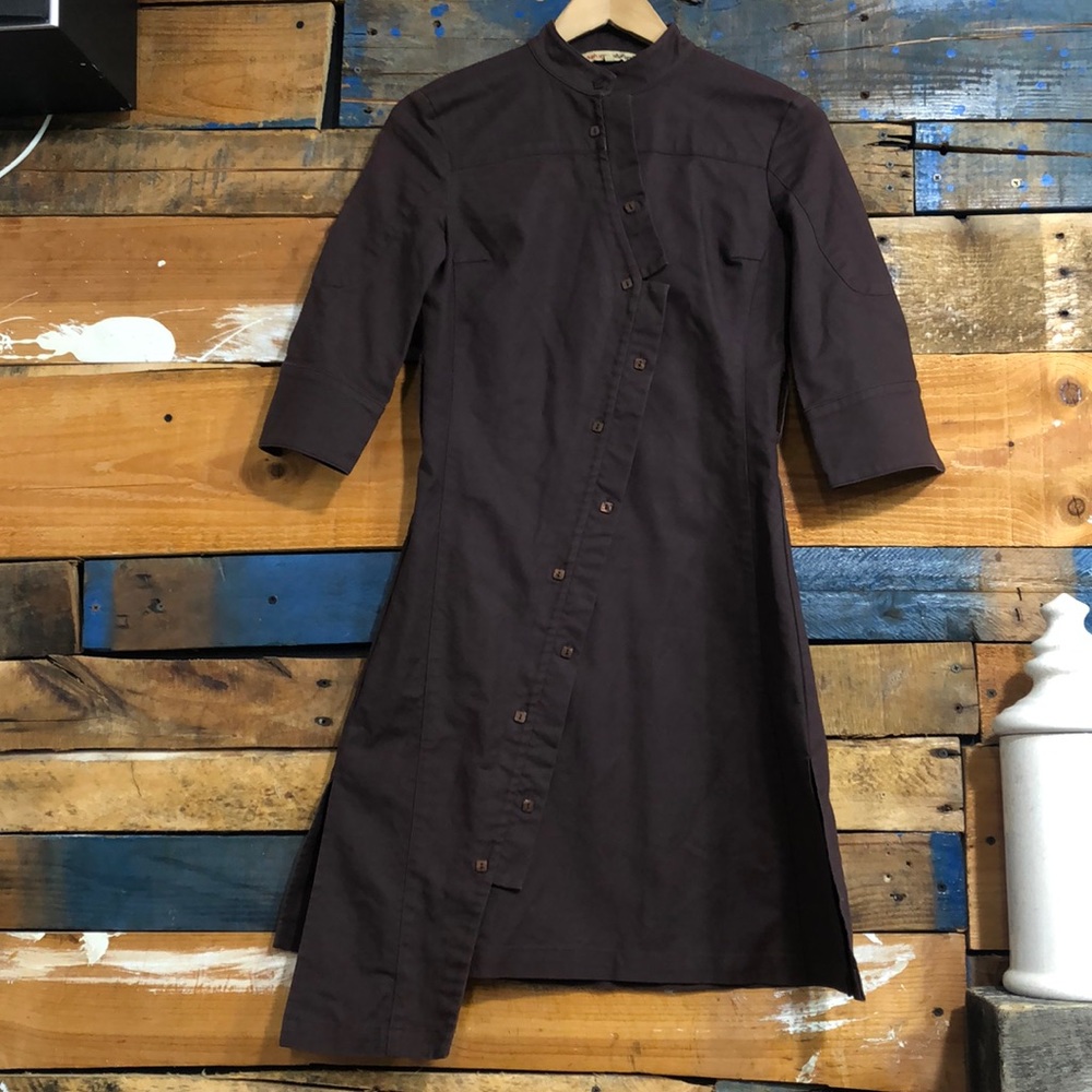 Nature vs future asymmetry dress XS brown